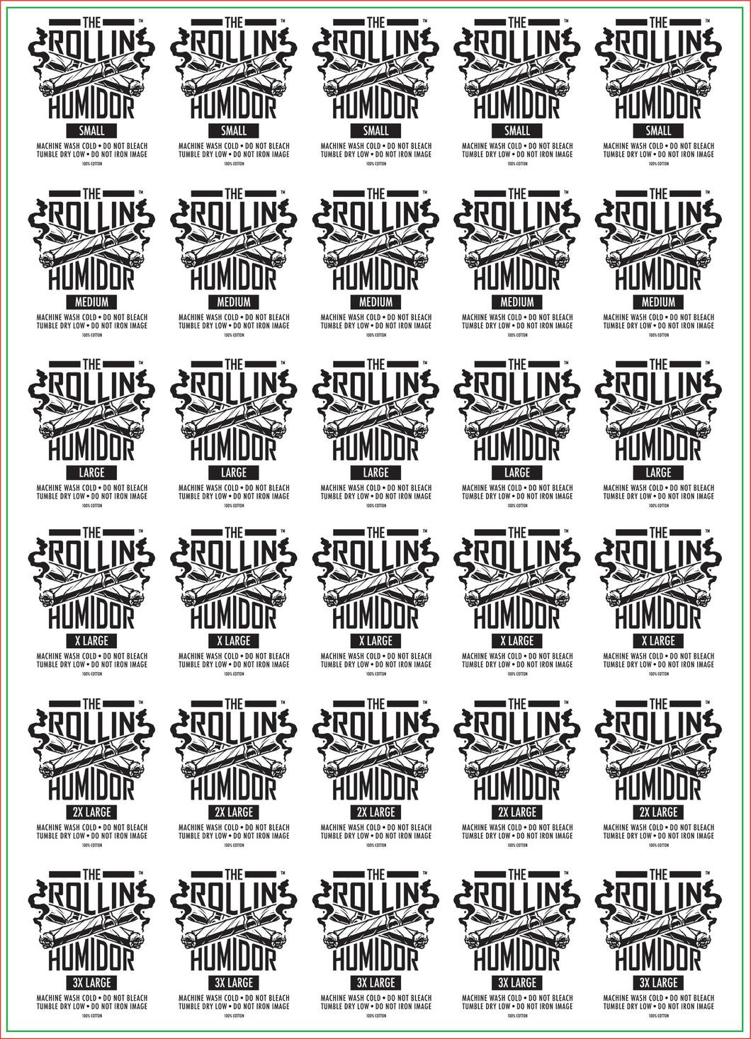 DTF 13x18 Neck Label Sheets