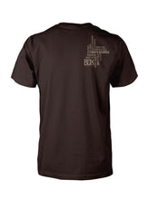 Load image into Gallery viewer, BDX Bordeaux DK Chocolate in Brown Print with Brown back print of Neighborhoods