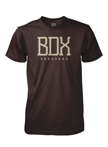 BDX Bordeaux DK Chocolate in Brown Print with Brown back print of Neighborhoods