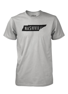 Nashville in LT Gray with Black print