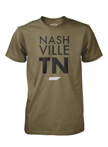 Nashville Stacked Military Green