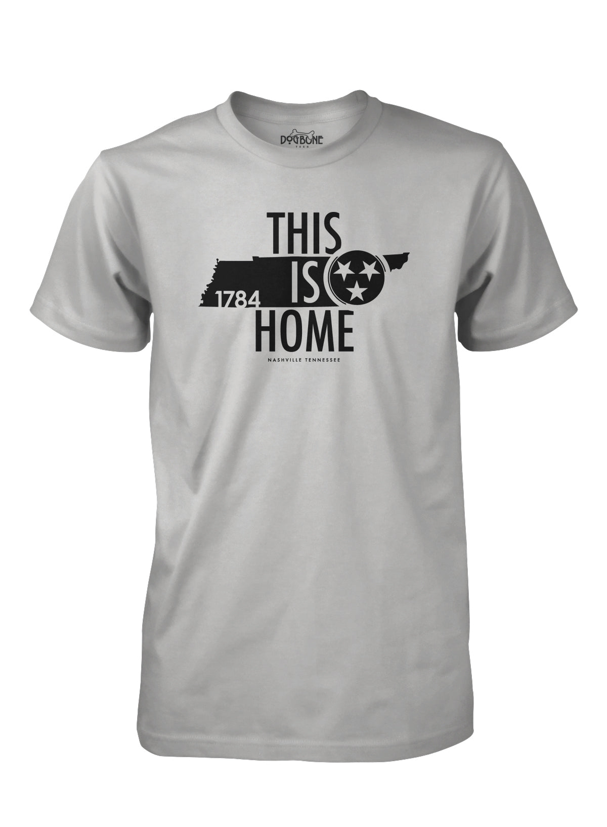 This Is Home in LT Gray with Black print – bulldogcustomtees.com